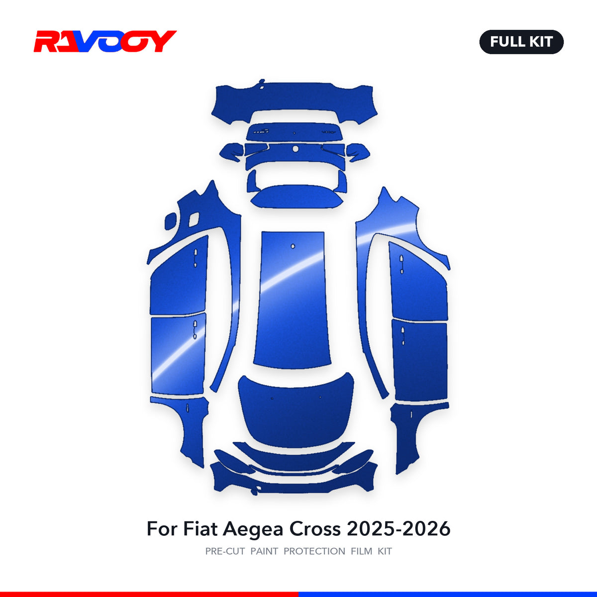 Full vehicle PPF pattern for 2025-2026 Fiat Aegea Cross