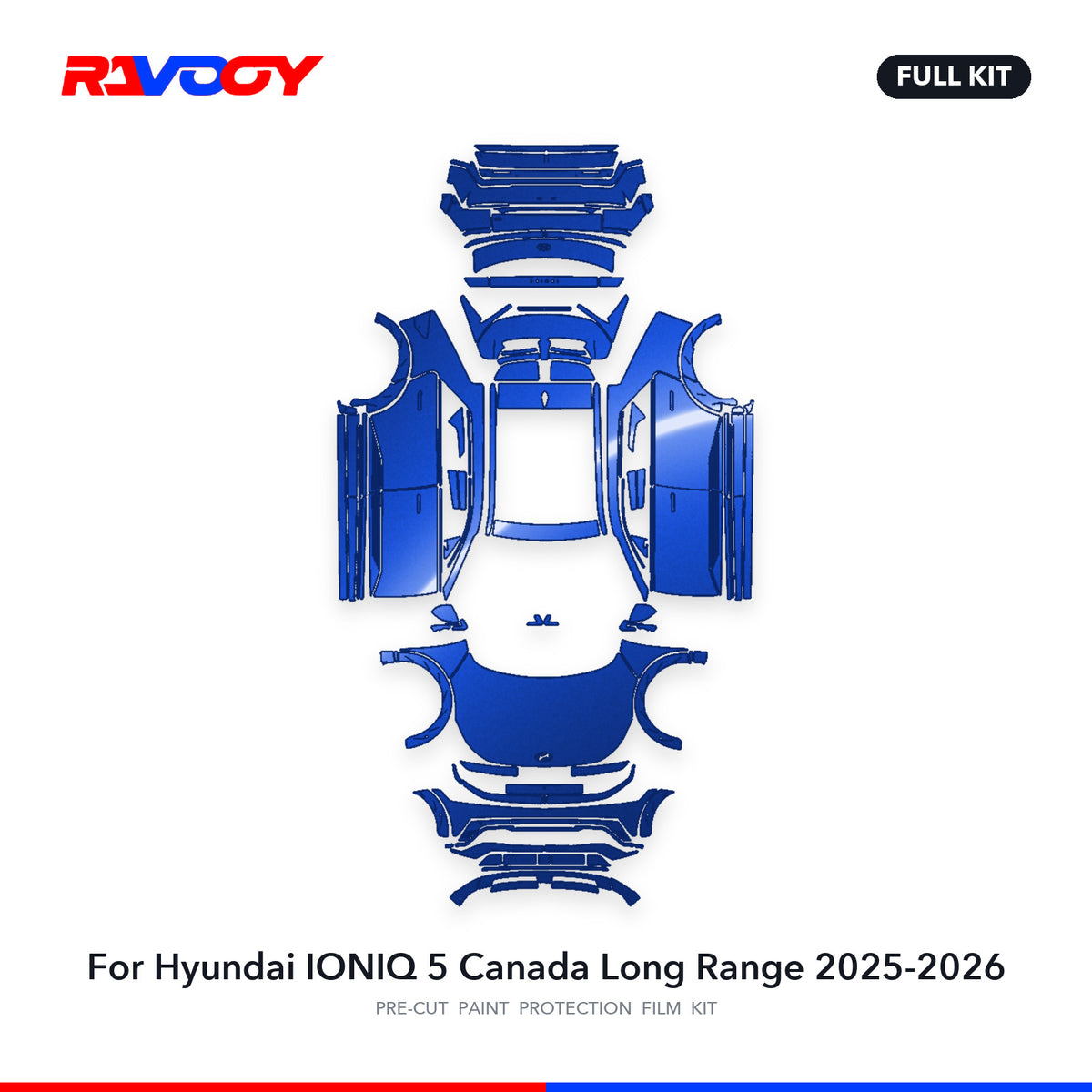 Full vehicle PPF pattern for 2025-2026 Hyundai IONIQ 5 Canada Long Range
