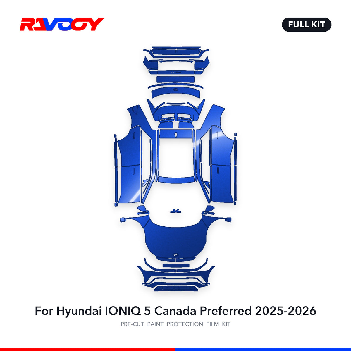 Full vehicle PPF pattern for 2025-2026 Hyundai IONIQ 5 Canada Preferred