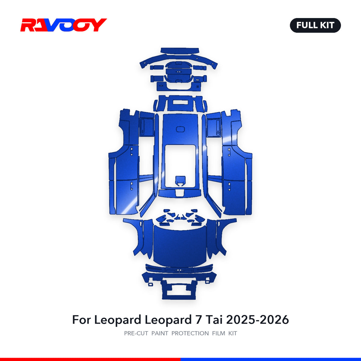 Full vehicle PPF pattern for 2025-2026 Leopard Leopard 7 Tai