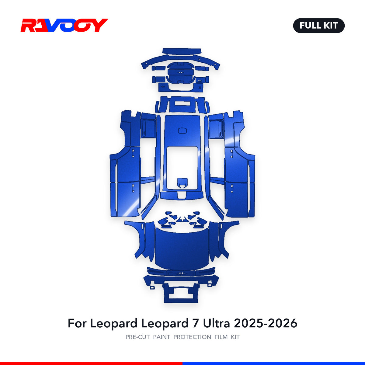 Full vehicle PPF pattern for 2025-2026 Leopard Leopard 7 Ultra