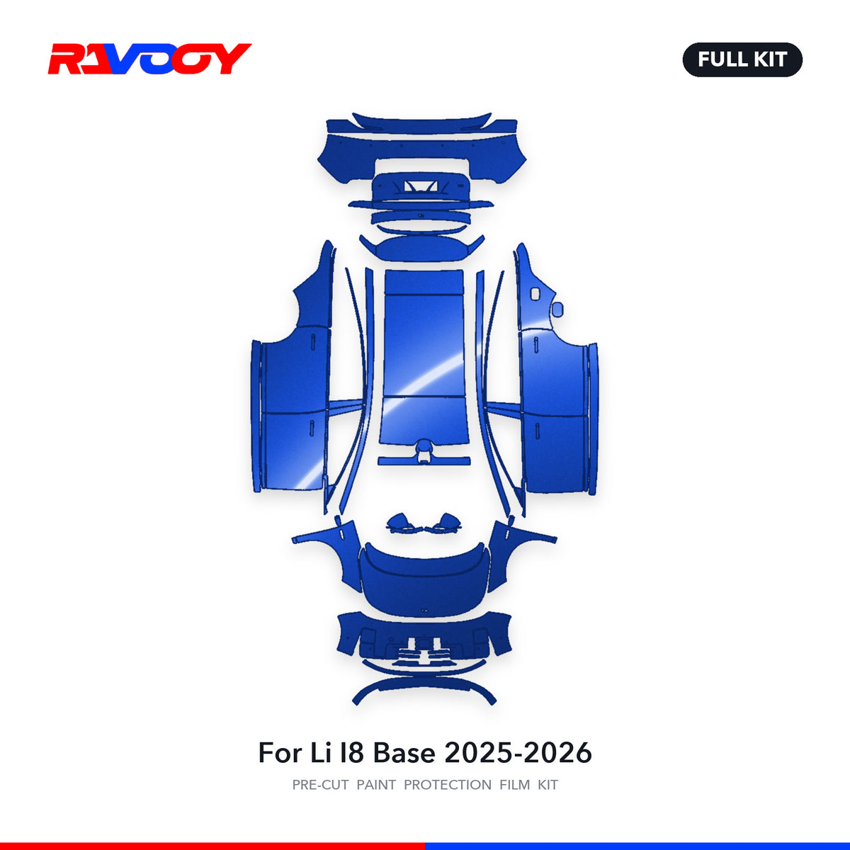 Full vehicle PPF pattern for 2025-2026 Li I8 Base