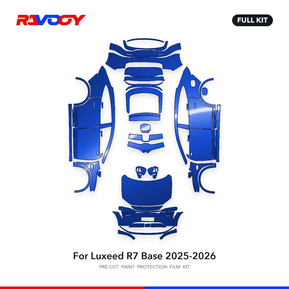 Full vehicle PPF pattern for 2025-2026 Luxeed R7 Base