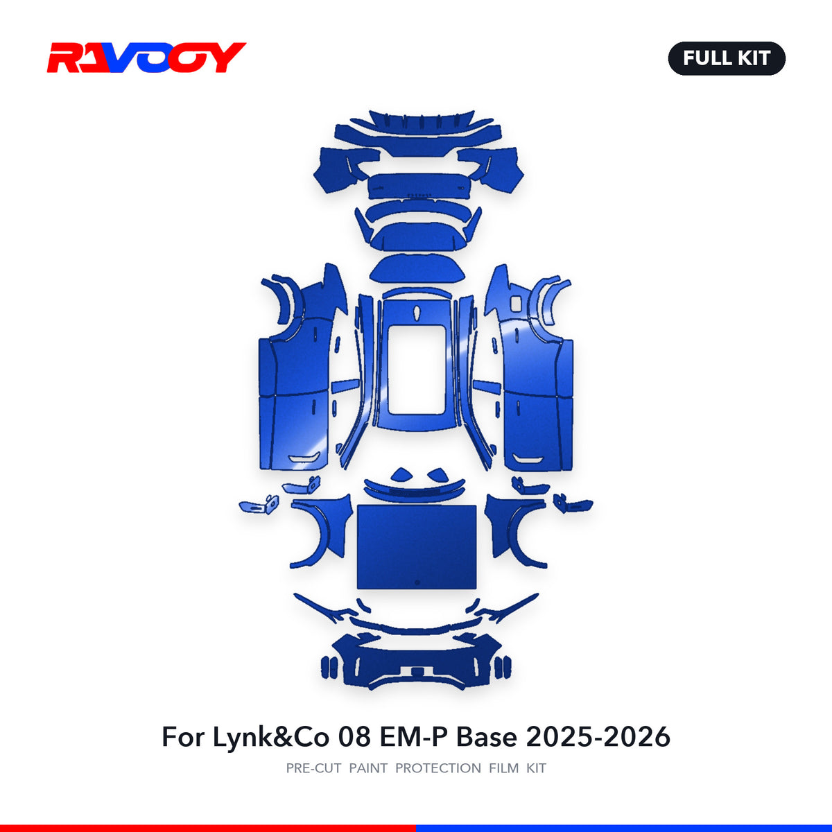 Full vehicle PPF pattern for 2025-2026 Lynk&Co 08 EM-P Base