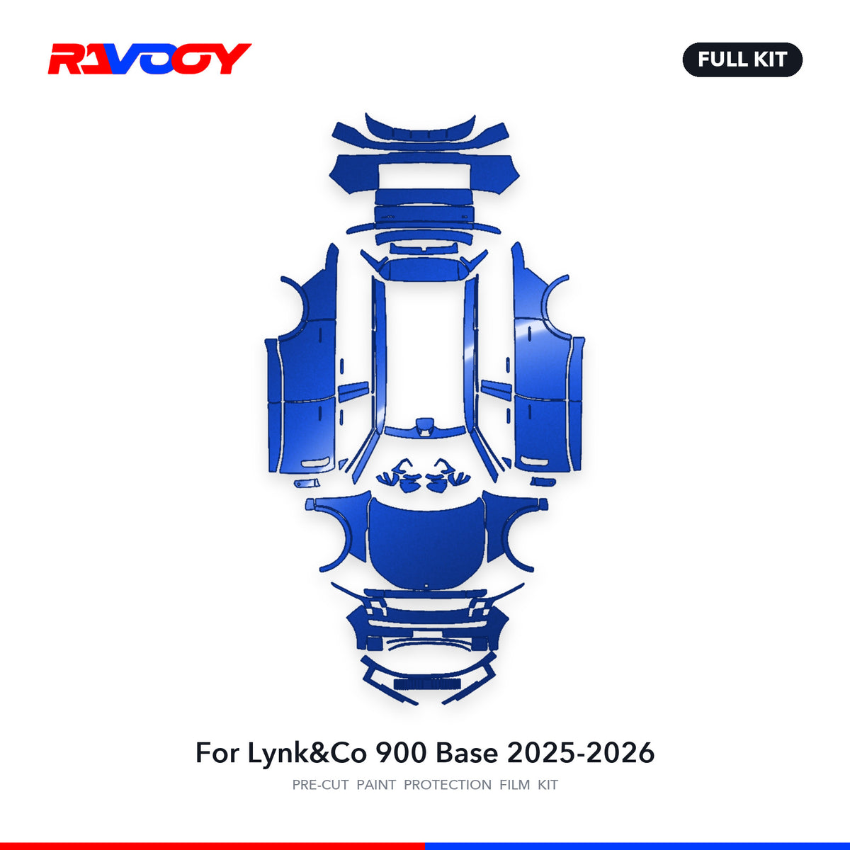 Full vehicle PPF pattern for 2025-2026 Lynk&Co 900 Base