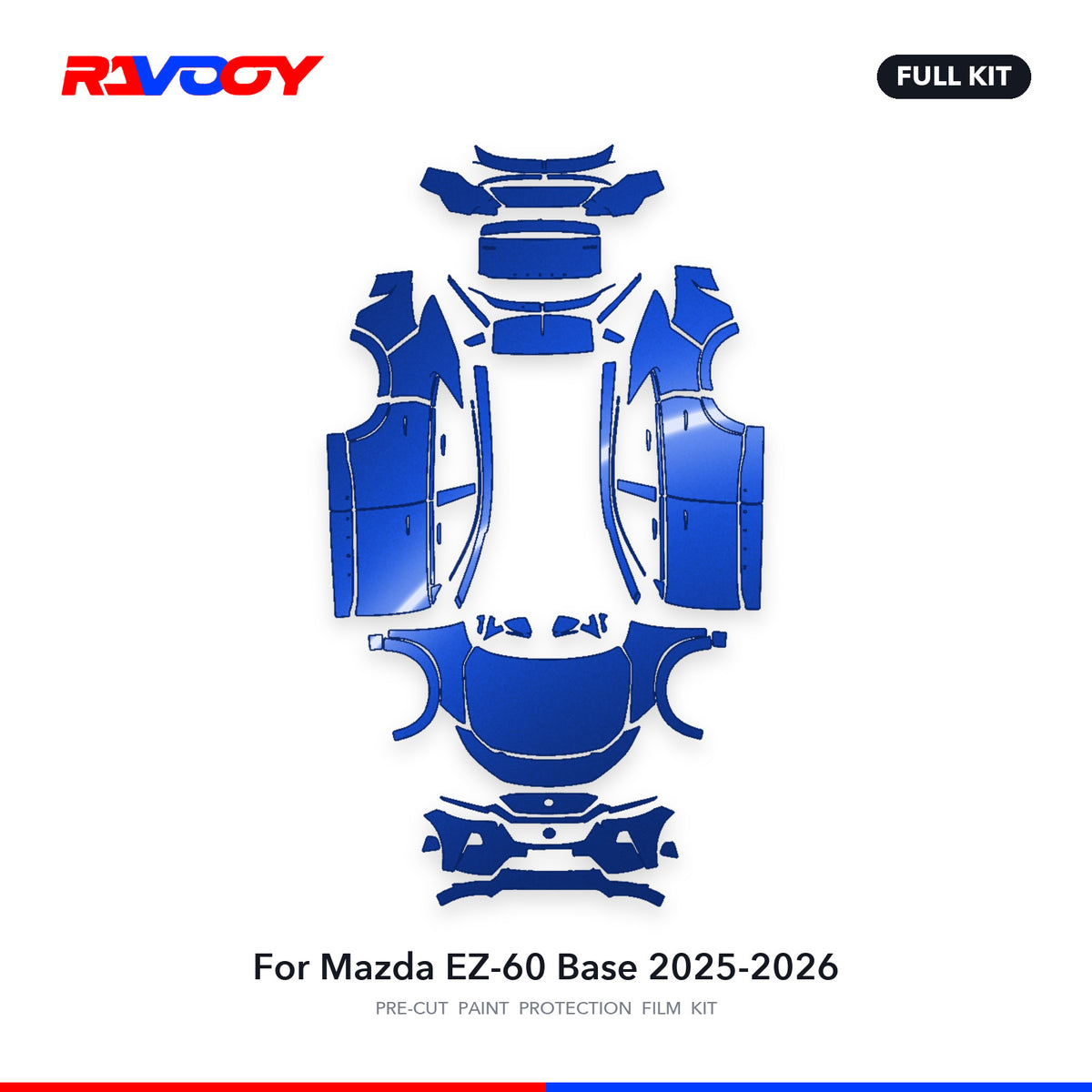 Full vehicle PPF pattern for 2025-2026 Mazda EZ-60 Base