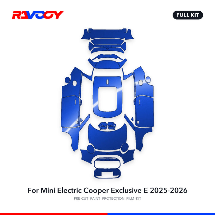 Full vehicle PPF pattern for 2025-2026 Mini Electric Cooper Exclusive E