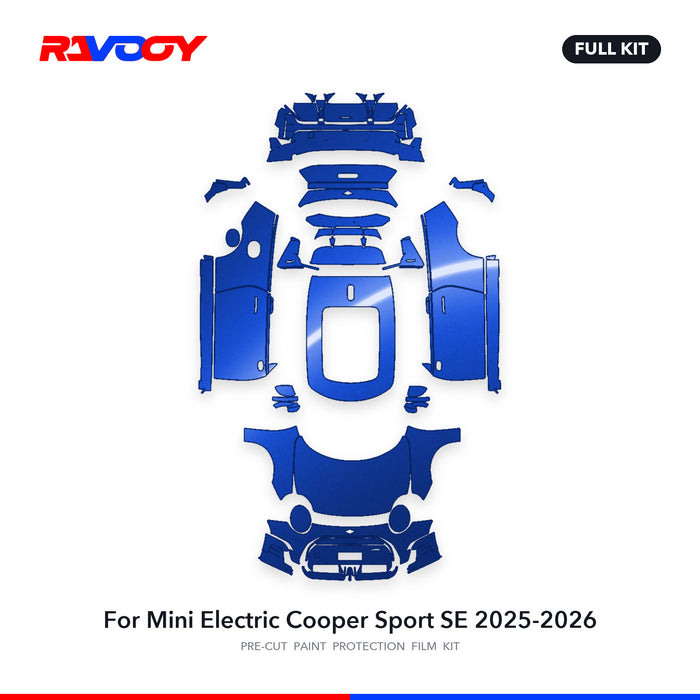 Full vehicle PPF pattern for 2025-2026 Mini Electric Cooper Sport SE