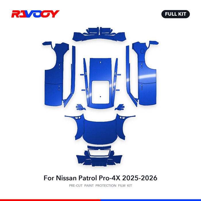 Full vehicle PPF pattern for 2025-2026 Nissan Patrol Pro-4X
