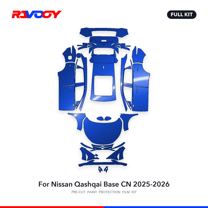 Full vehicle PPF pattern for 2025-2026 Nissan Qashqai Base CN