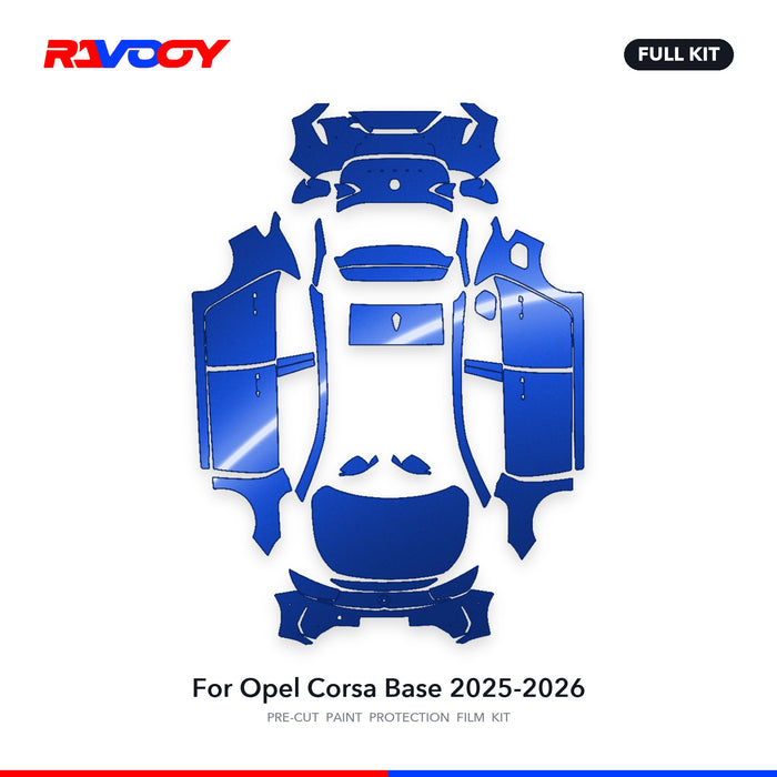 Full vehicle PPF pattern for 2025-2026 Opel Corsa Base