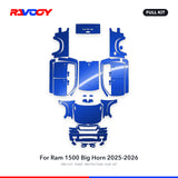 RAVOOY PPF Kit For 2025-2026 Ram 1500 Big Horn – Pre-Cut Paint Protection Film Clear Bra