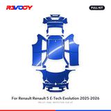 RAVOOY PPF Kit For 2025-2026 Renault Renault 5 E-Tech Evolution – Pre-Cut Paint Protection Film Clear Bra
