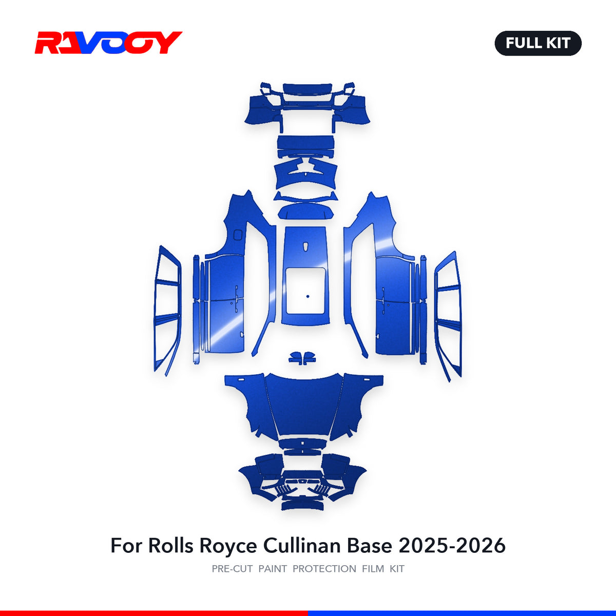 Full vehicle PPF pattern for 2025-2026 Rolls Royce Cullinan Base