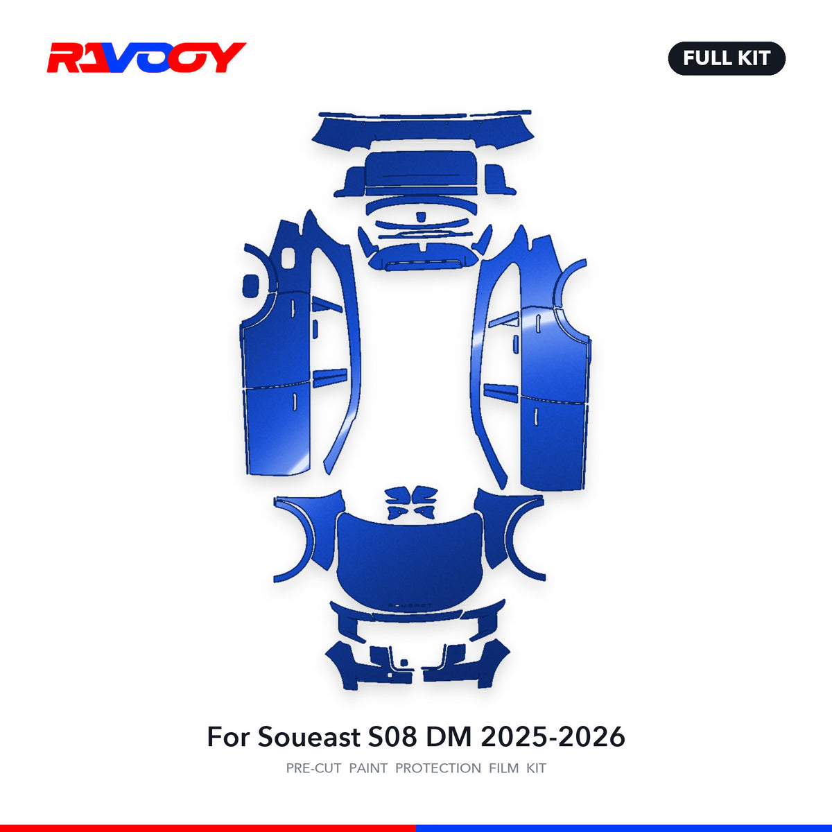 Full vehicle PPF pattern for 2025-2026 Soueast S08 DM