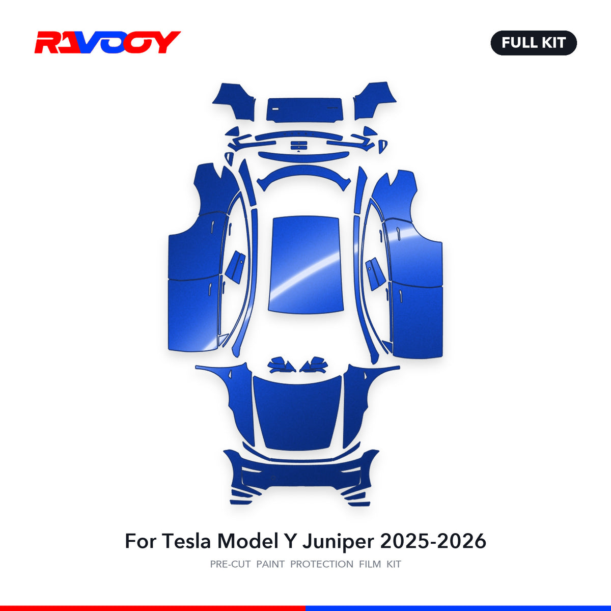 Full vehicle PPF pattern for 2025-2026 Tesla Model Y Juniper