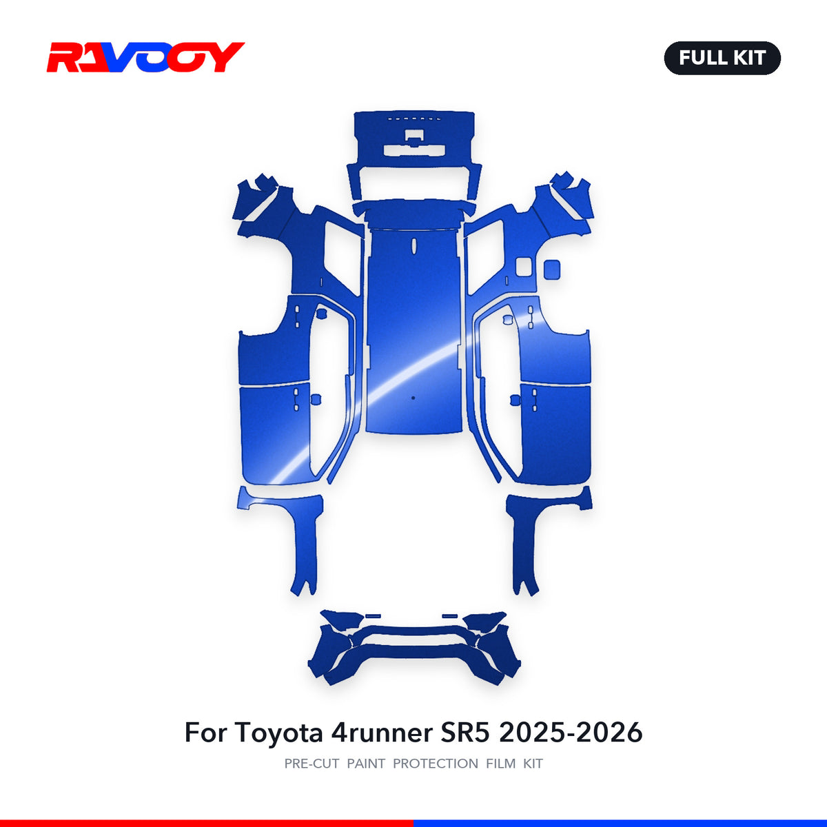 Full vehicle PPF pattern for 2025-2026 Toyota 4runner SR5
