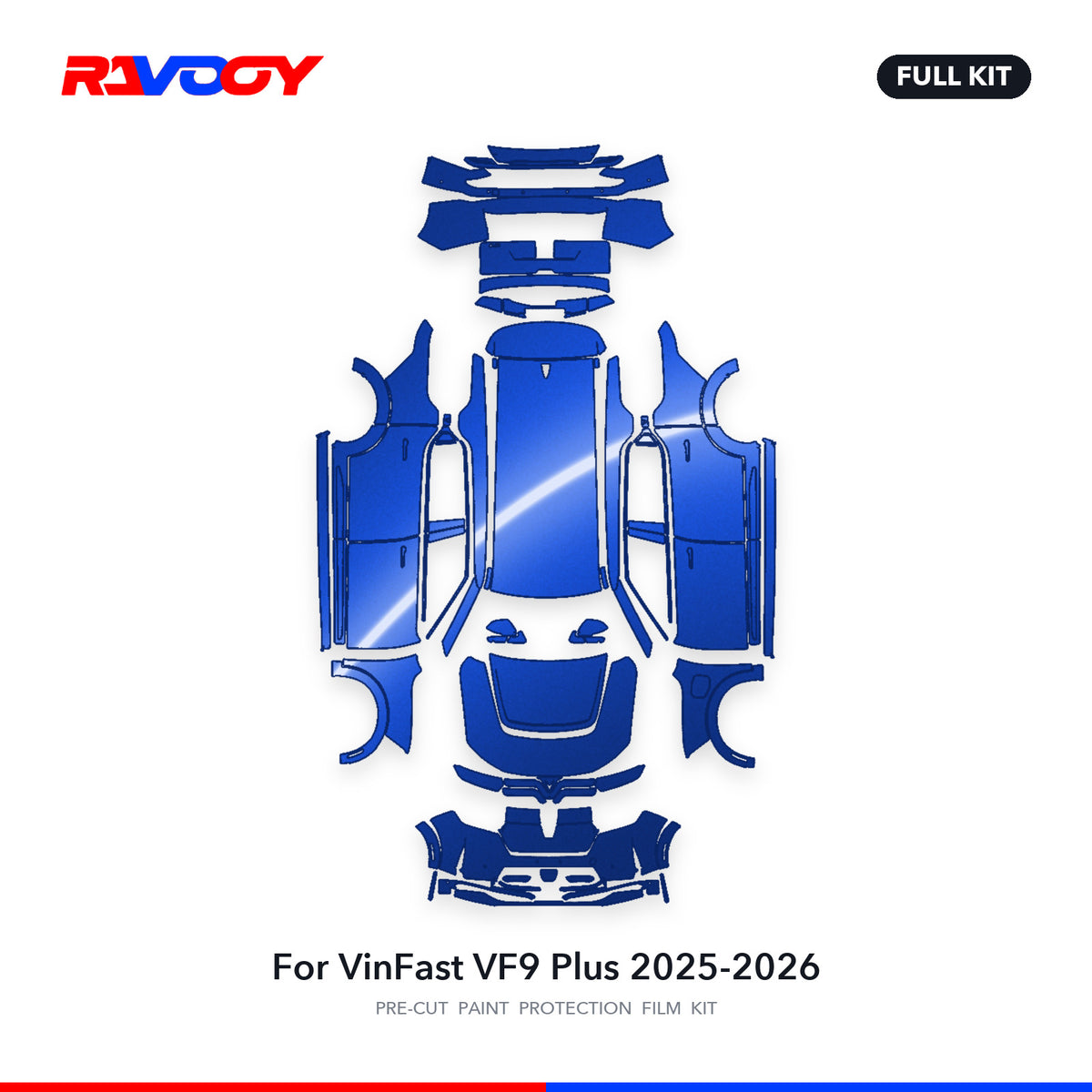 Full vehicle PPF pattern for 2025-2026 VinFast VF9 Plus