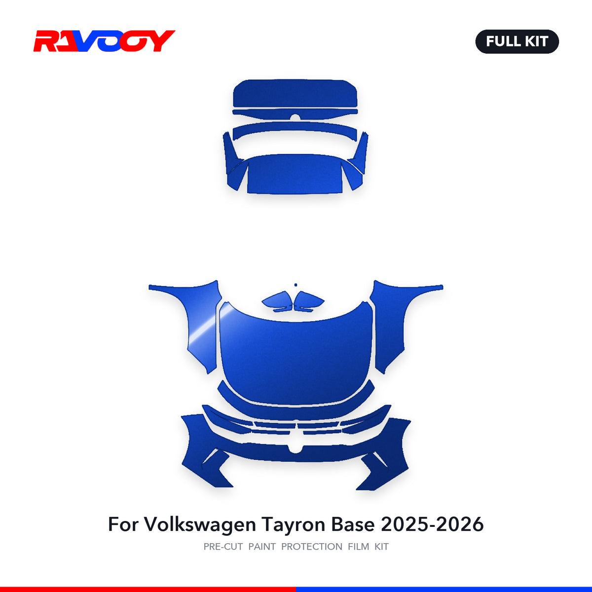 Full vehicle PPF pattern for 2025-2026 Volkswagen Tayron Base
