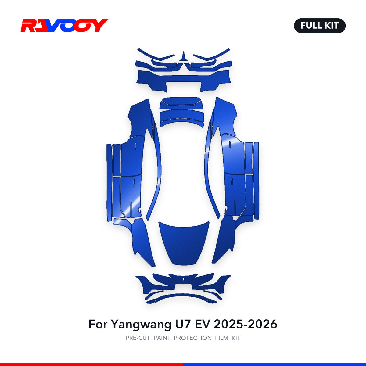 Full vehicle PPF pattern for 2025-2026 Yangwang U7 EV