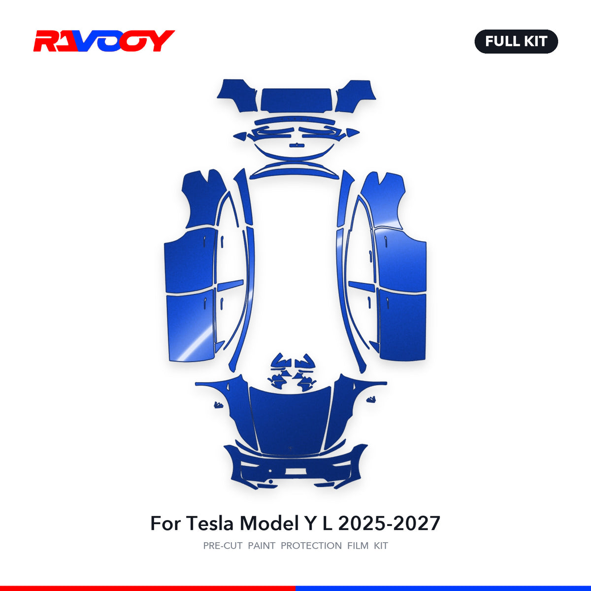 Full vehicle PPF pattern for 2025-2027 Tesla Model Y L