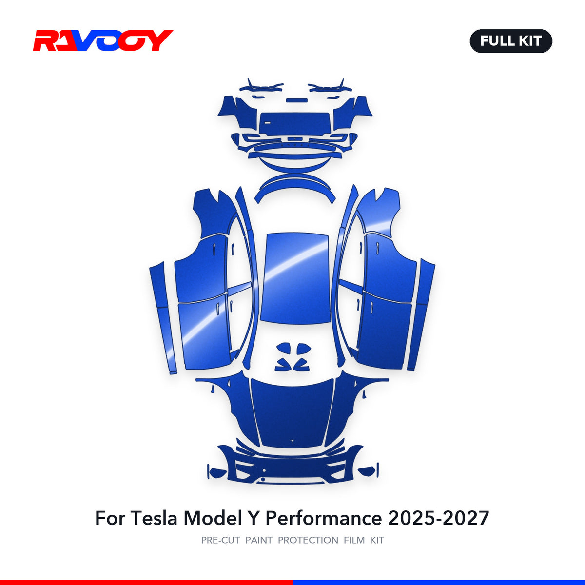 Full vehicle PPF pattern for 2025-2027 Tesla Model Y Performance