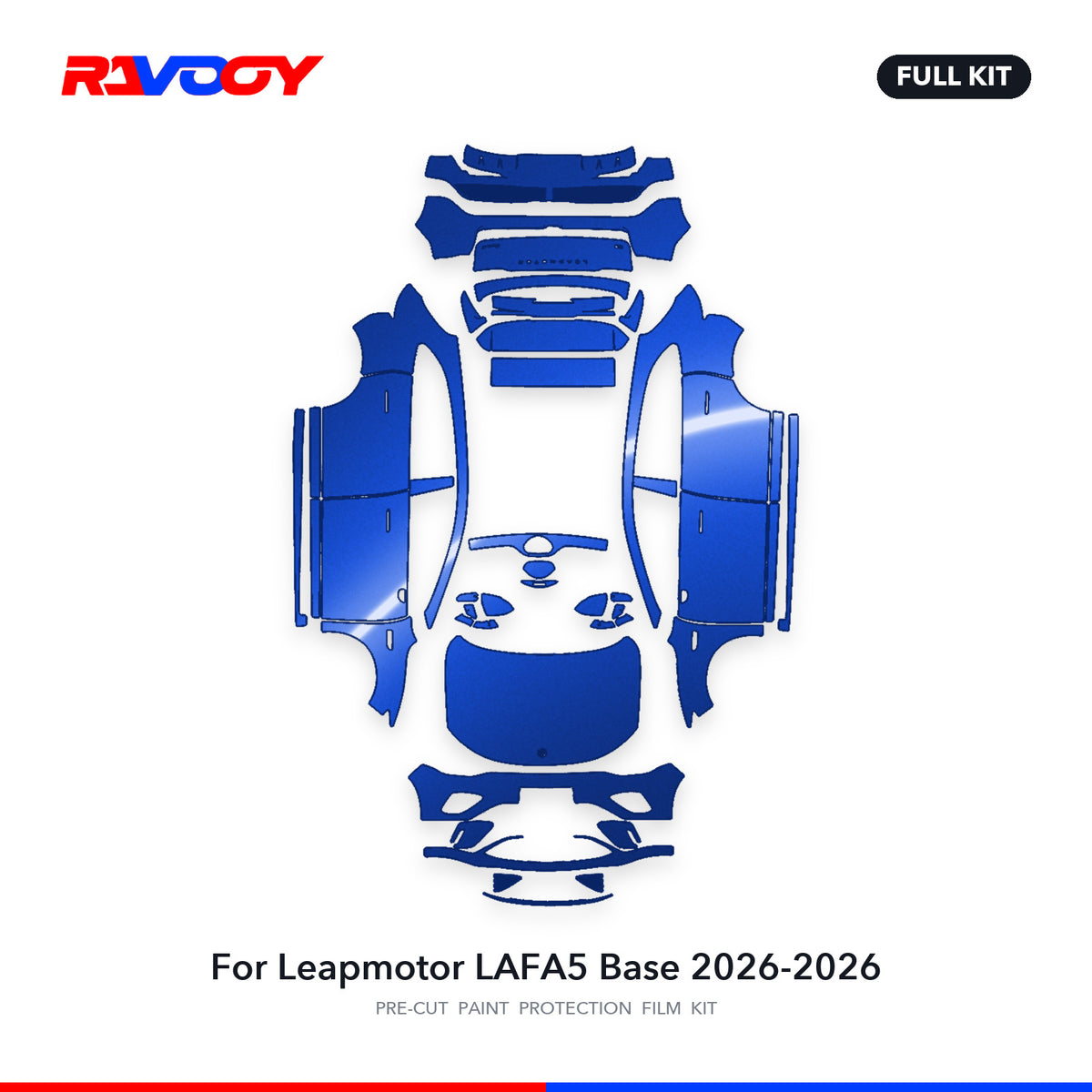 Full vehicle PPF pattern for 2026-2026 Leapmotor LAFA5 Base