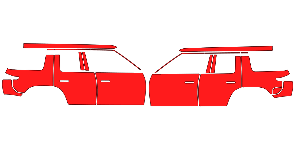 RAVOOY Rivian R2 2026-2027 Side & Door Kit – exact pre-cut PPF pattern