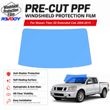 For Nissan Titan 2D Extd P U 2004-2015 Pre-Cut Front Windshield Protection Film