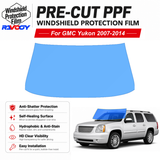 For GMC Yukon 4D SUV 2007-2014 Pre-Cut Front Windshield Protection Film