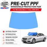 For Mercedes-Benz C Class 4D Sdn 2008-2014 Pre-Cut Front Windshield Protection Film
