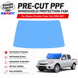 For Nissan Frontier Crew P U 2005-2021 Pre-Cut Front Windshield Protection Film