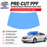 For Hyundai Sonata 4D Sdn 2011-2014 Pre-Cut Front Windshield Protection Film
