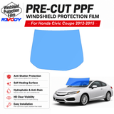 For Honda Civic 2D Cpe 2012-2015 Pre-Cut Front Windshield Protection Film