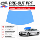For BMW 6 Series Gran Coupe 4D Sdn 2013-2020 Pre-Cut Front Windshield Protection Film