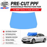 For BMW 3 Series w  shade 4D Sdn 2012-2018 Pre-Cut Front Windshield Protection Film