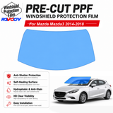 For Mazda Mazda3 4D HB 2014-2018 Pre-Cut Front Windshield Protection Film