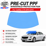 For Cadillac CTS 4D Sdn 2014-2019 Pre-Cut Front Windshield Protection Film