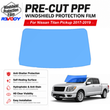 For Nissan Titan P U 2017-2019 Pre-Cut Front Windshield Protection Film