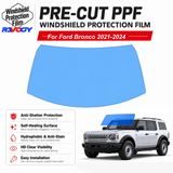 For Ford Bronco 4D SUV 2021-2024 Pre-Cut Front Windshield Protection Film