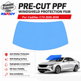For Cadillac CT4 4D Sdn 2020-2026 Pre-Cut Front Windshield Protection Film