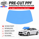 For BMW 2 Series Gran Coupe 4D Sdn 2020-2024 Pre-Cut Front Windshield Protection Film