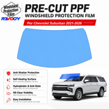 For Chevrolet Suburban 4D SUV 2021-2026 Pre-Cut Front Windshield Protection Film