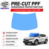 For Nissan Rogue Plug-in Hybrid 4D SUV 2026-2026 Pre-Cut Front Windshield Protection Film