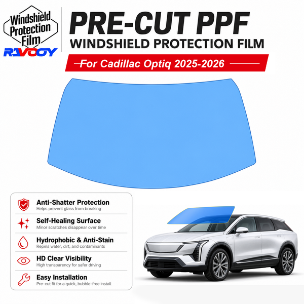 RAVOOY pre-cut front windshield protection film for Cadillac Optiq 4D SUV 2025-2026